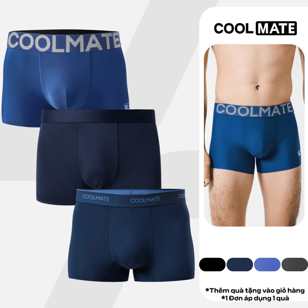 [MUA 3 TẶNG 1 QUẦN LÓT BẤT KÌ]Combo 3 quần lót Excool siêu mát, thoáng khí, nhanh khô Coolmate