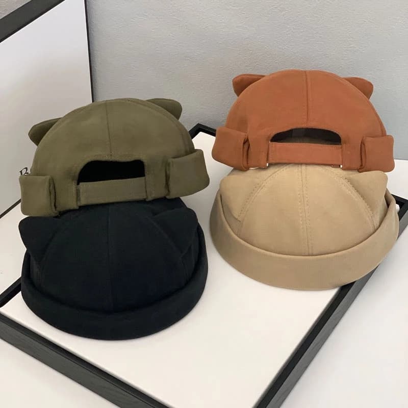 Mũ Dưa Da Mùa Thu Và Mùa Đông Phong Cách Retro Phương Tây Dễ Phối Đồ Phong Cách Mới Cho Nam Và Nữ Yuppie Ke