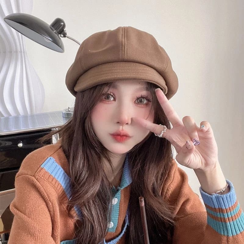 Mũ Beret Phong Cách Retro Nhật Bản Thời Trang Cho Nữ