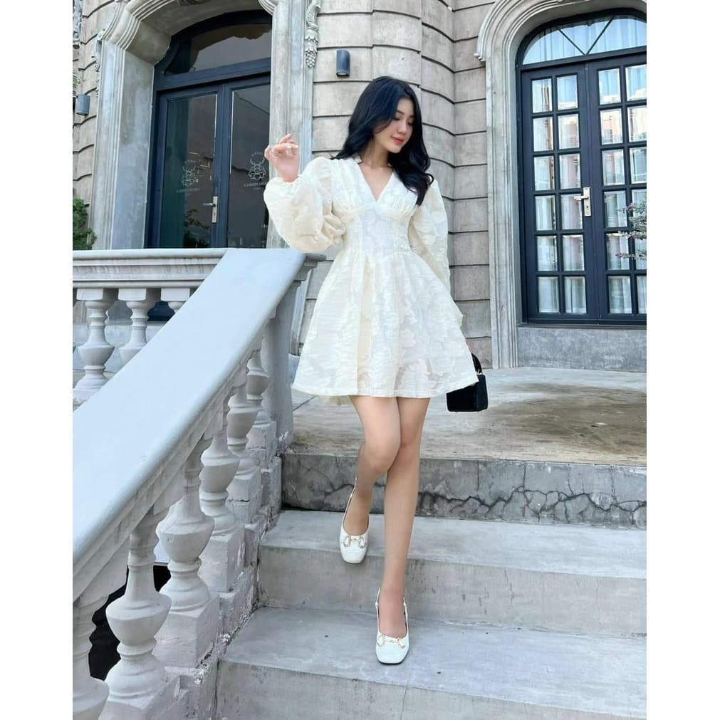 ĐẦM VÂN HOA CỔ TRỤ ⚡HỎA TỐC⚡ MEOINDAHOUSE
