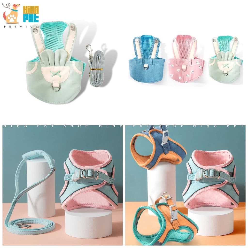 Dây Dắt Thú Cưng Đi Dạo Có Yếm Dây Dắt Chó Mèo, Đai Yếm Hàn Quốc Hihapet.
