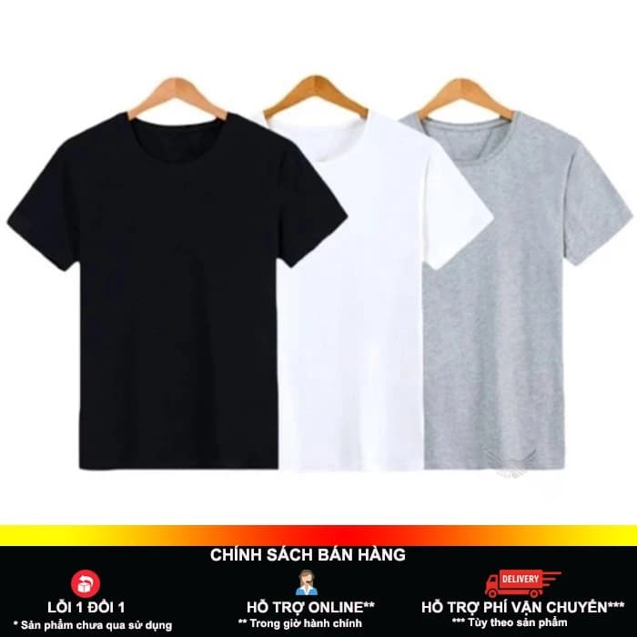 [hàng hot] Bộ Áo thun nam cổ tròn trơn 99k/1 chiếc