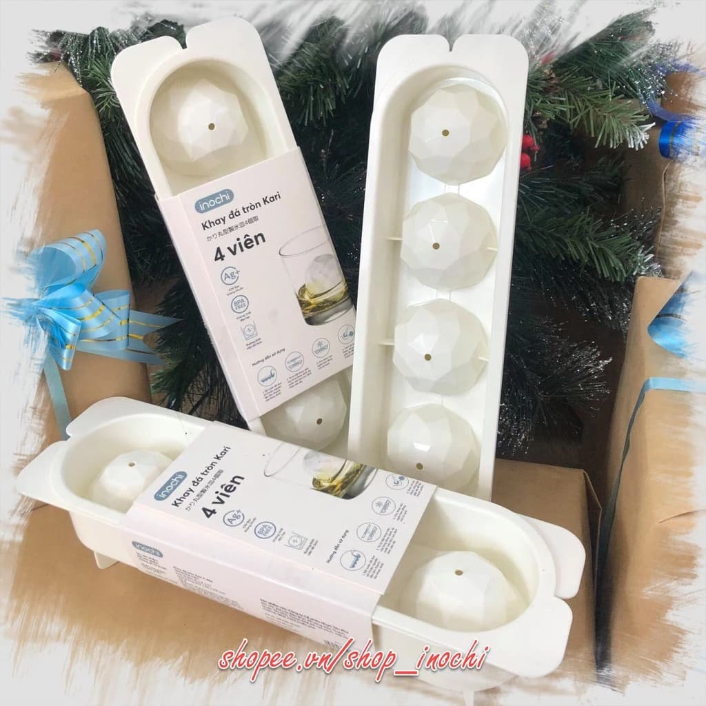 Khay đá tròn Kari 4 viên - Chính hãng INOCHI Cung Cấp