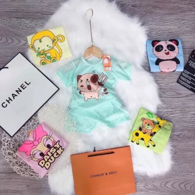 Bộ cotton giấy xuất hàn cho bé