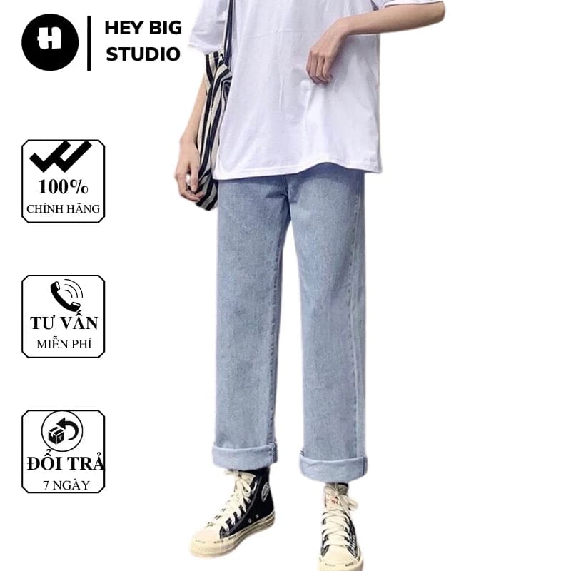 Quần Jean Nữ,baggy, quan jeans, Ống Suông Rộng, NS-01 Cao Cấp - Phong cách Hàn Quốc
