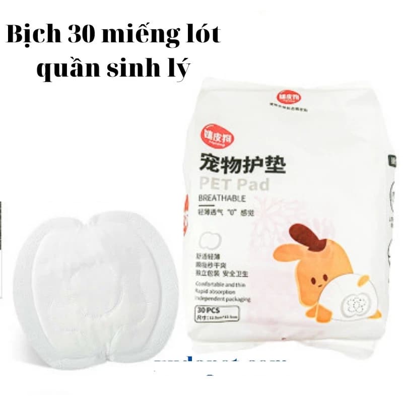 Tả Lót Cho Chó Combo 30 Miếng, Tã Cho Chó Cái Bỉm Dán Siêu Dầy Thấm Hút Tốt Hiha Pets.