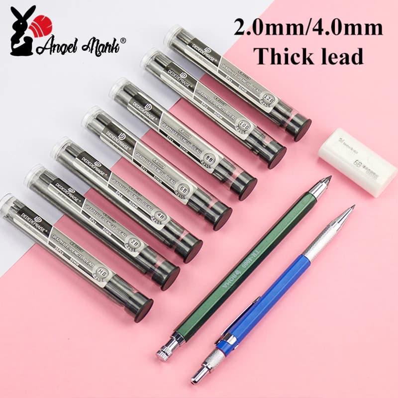 Bút Chì Bấm Thay Thế Ngòi Than 2.0mm / 4.0mm HB / 2B / 4B / 6B / 8B / 10B / 12B