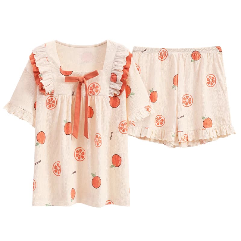 Váy Ngủ	Pyjama-Bộ Đồ Ngủ Mỏng Mùa Hè Tay Ngắn Phong Cách Mới 2023 Cho Nữ [Lff0707]