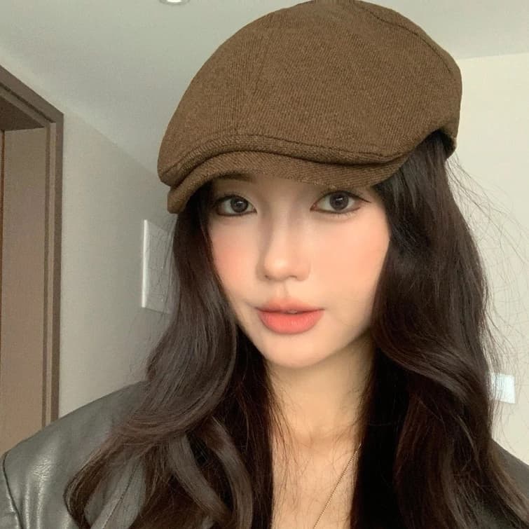 Mũ nồi vải lanh cotton phong cách Kong cổ điển thời trang xuân thu hàng mới dành cho bạn nữ / nam