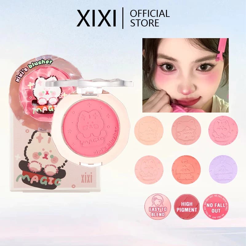 Xixi Búp Bê Dễ Thương Đơn Sắc Blush Matte Cheek Tím Cheek Xanh Tự Nhiên Khỏa Thân Trang Điểm Sinh Viên Dễ Dàng Trang Điểm Lâu Dài Mặt Trang Điểm NO.D574