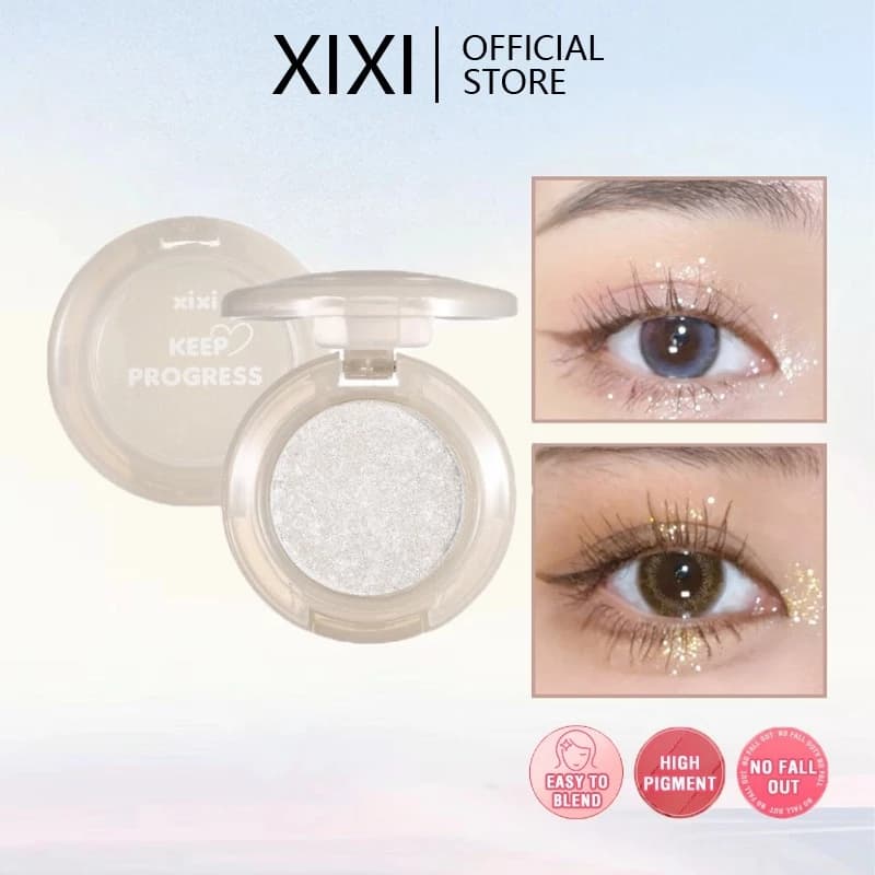 XIXI Phấn Mắt Đơn Sắc Ánh Kim Cương Lấp Lánh Không Thấm Nước nhũ xixi Lấp Lánh Phấn Mắt Làm Sáng Mắt Trang Điểm Chống Thấm Nước Shimmer Bảng Màu Đơn Sắc Phấn Sắc Tố Highlighter Mỹ Phẩm NO.D559