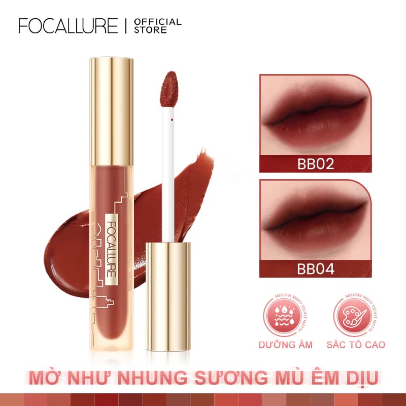 Son lì FOCALLURE 2.8g dưỡng ẩm lâu trôi mềm mịn như nhung
