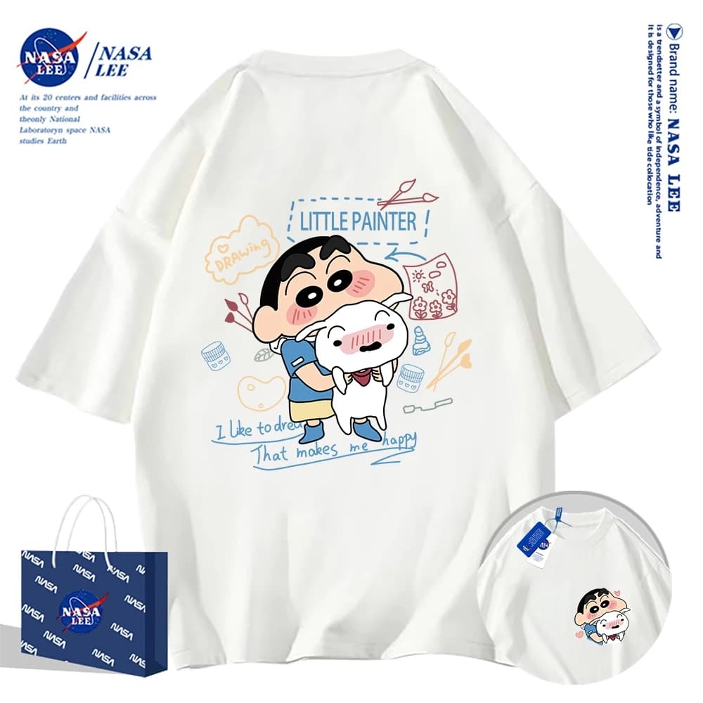 Nasa Khớp Ngắn Tay Nam Nữ Xu Hướng Thời Trang Mùa Hè 2024 Phong Cách Mới Rời Cặp Đôi Nửa Tay t