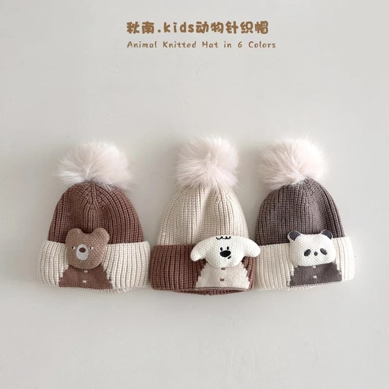 Mùa Thu Nam Bé Nón Mùa Đông Bé Gái Dễ Thương Phong Cách Phương Tây Dệt Kim Mũ Len Thời Trang Bé Trai Hoạt Hình Mũ Chui Đầu