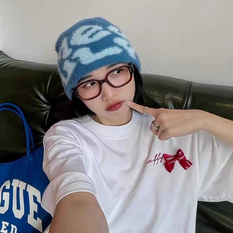 Giả Lông chồn Sang Trọng Mũ Dệt Kim Nữ Thu Đông Chống Lạnh Ấm Mũ Len Bảo Vệ Tai Mặt Nhỏ Phiên Bản Hàn Quốc Mũ Chui Đầu