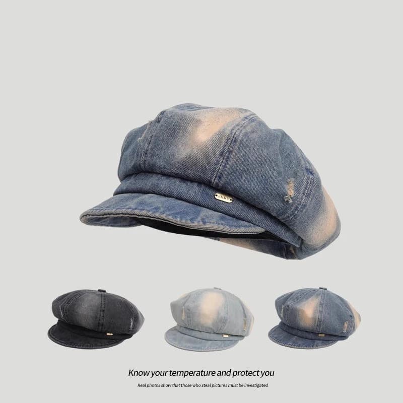 Newsboy Mũ Nữ Thời Trang Đẹp Trai Mũ Thể Hiện Mặt Nhỏ Bò Mây Mũ Nồi Hình Bát Giác Họa Sĩ Mũ