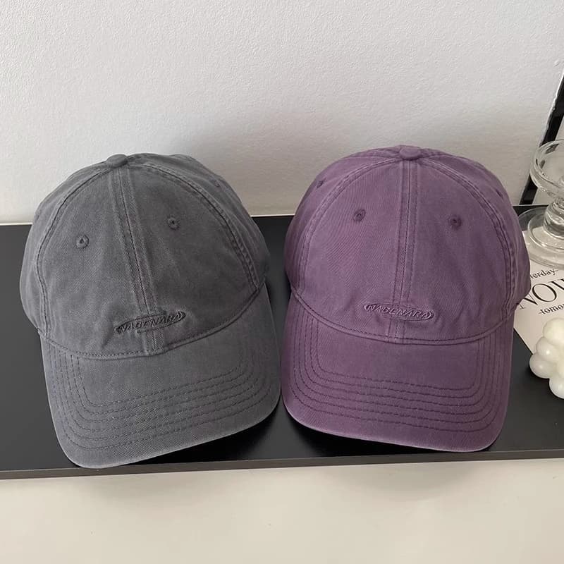 Phiên Bản Hàn Quốc Thêu Chữ Mở Rộng Vành Mũ Bóng Chày Unisex Thời Trang Thường Ngày Phù Hợp Với Hợp Thời Trang Mềm Top Cap