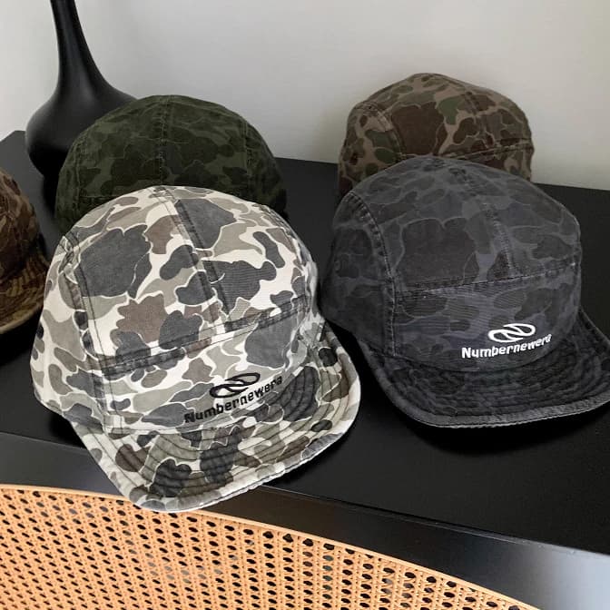 Mỹ Niche Phong Cách Chức Năng Ngụy Trang Mũ Bóng Chày Nữ Dạo Phố Hip Hop Flat Vành Năm Mảnh Mũ Dụng Cụ Ngoài Trời Mũ Nam