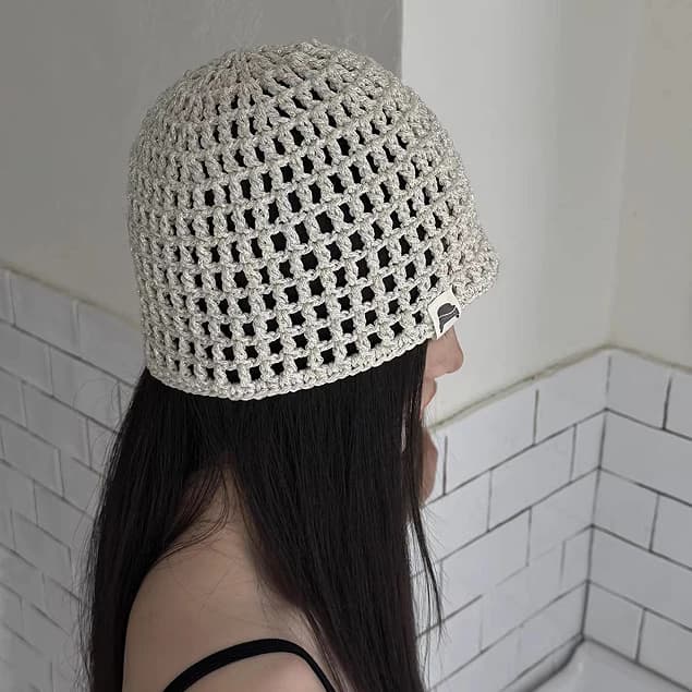 Mũ lưới nữ phiên bản Hàn Quốc thoáng khí, phù hợp mặt nhỏ, xu hướng mới xuân hè