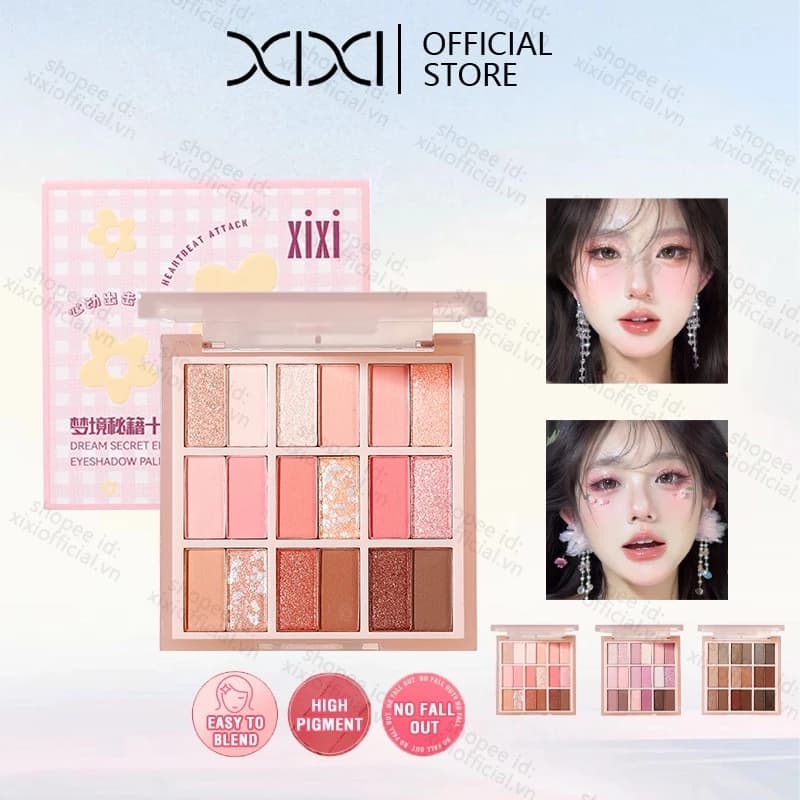 XIXI 18 Màu Phấn Mắt Bảng Gliter Cho Mắt Bảng Phấn Mắt Lâu Dài Hàn Quốc Trang Điểm Bảng Phấn NO.D668