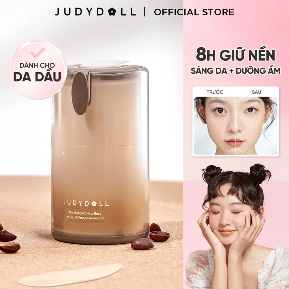 Kem Lót Kiềm Dầu JUDYDOLL Mattifying Makeup Base Nâng Tông Mờ lỗ chân lông Ẩm mịn Giữ nền lâu trôi Cho da dầu 30g
