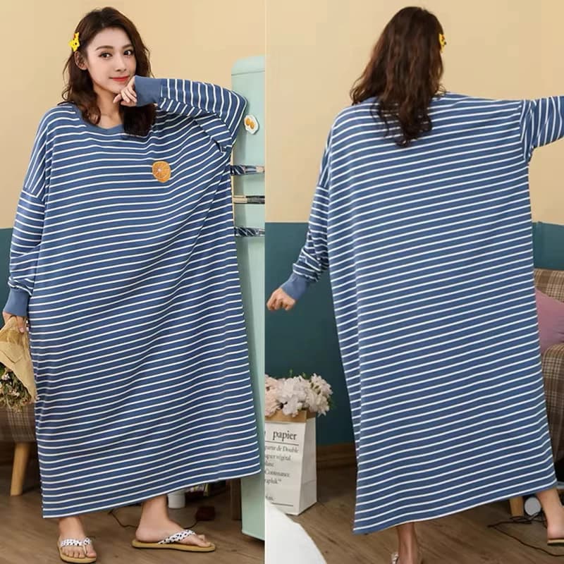 Váy ngủ dài size lớn mùa thu đông - Form rộng rãi thoải mái, chất vải cao cấp không xù - Thiết kế cho size lớn, cho vòng 2 tự tin - Đang khuyến mãi