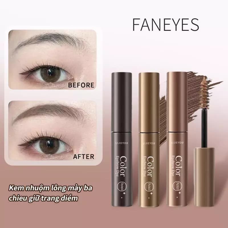 Kem Lông Mày Tự Nhiên Định Hình Lâu Dài Chống Trơn Trượt Không Phai Màu Nâu Đậm Hoang Dã Lông Mày Chống Thấm Nước