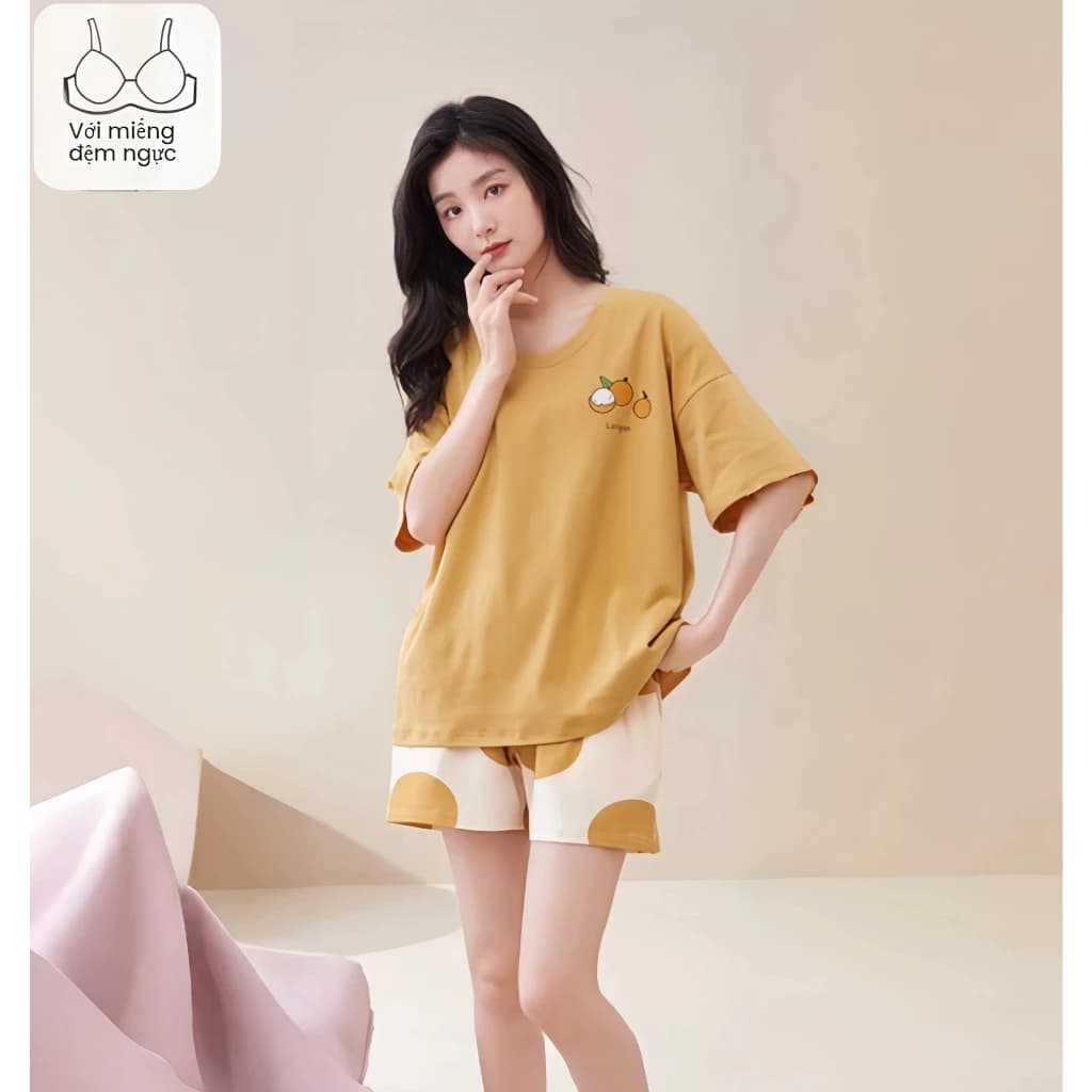 Đồ ngủ nữ mùa hè với miếng đệm ngực thoáng khí