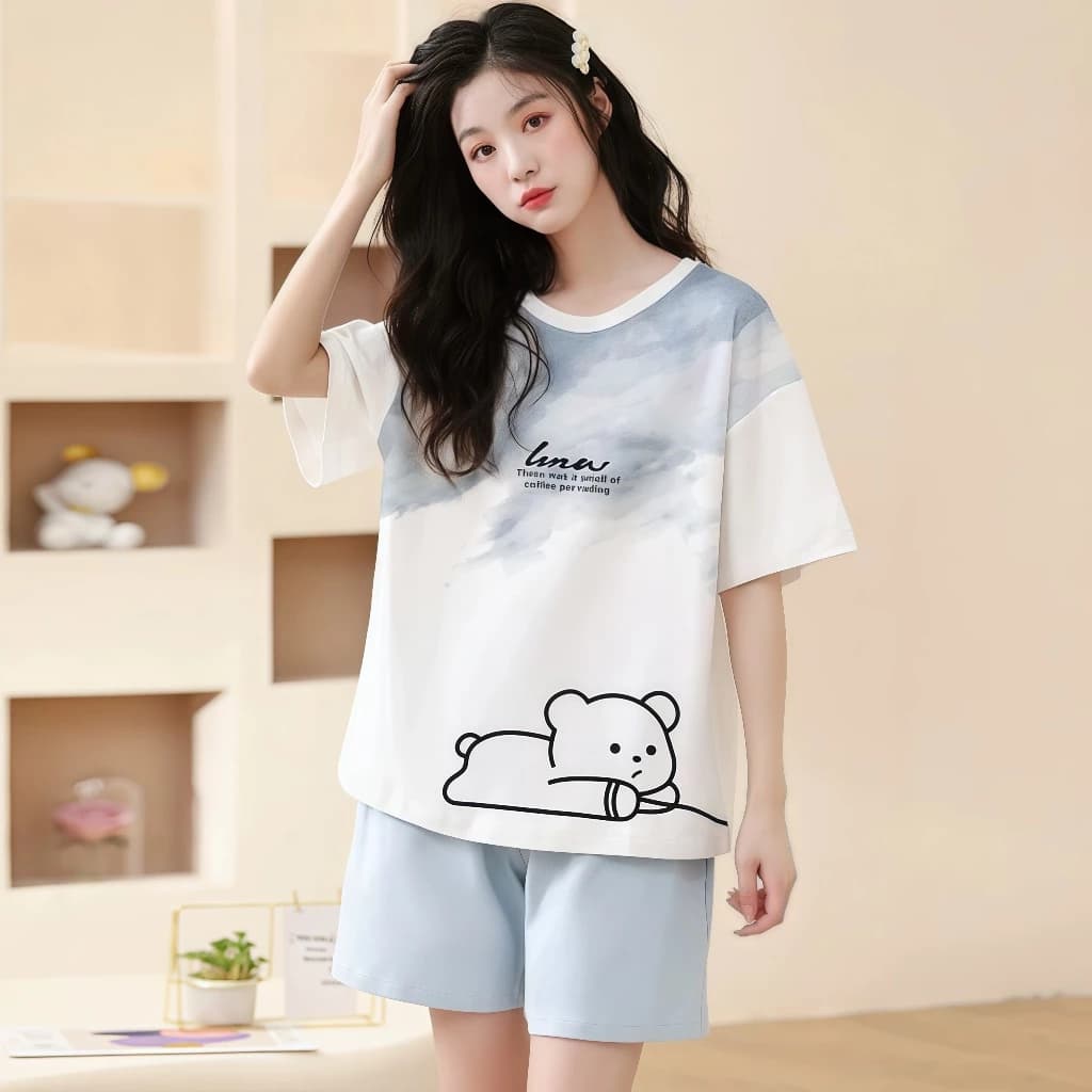 Bộ Đồ Ngủ Tay Ngắn Cho Người Cân nặng từ M đến 5XL, Mỏng Mát Mùa Hè