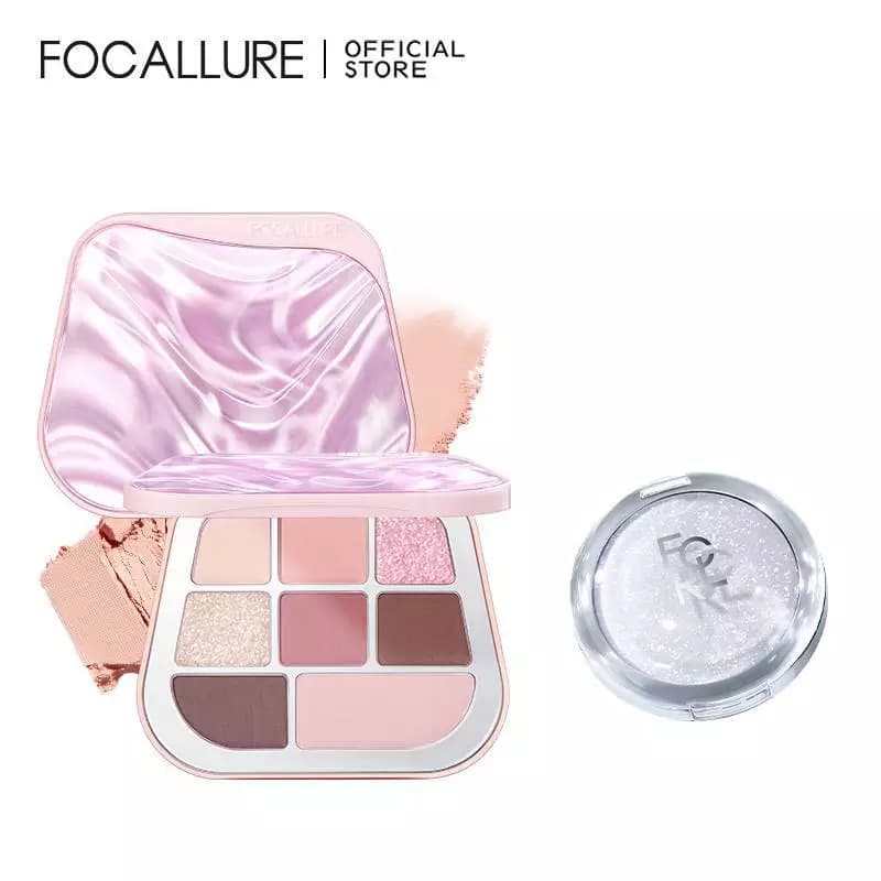 Combo 2 mét Bảng Phấn Mắt Focallure + GALAXY HIGHLIGHTER, Sắc Tố Cao Dễ Dàng Pha MELT VÀO DA