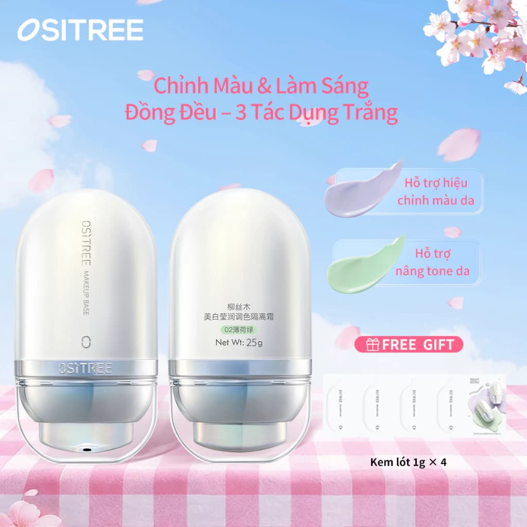 OSITREE Kem lót nâng tông da 25g | Làm sáng, đều màu, chứa Vitamin C & chiết xuất thực vật