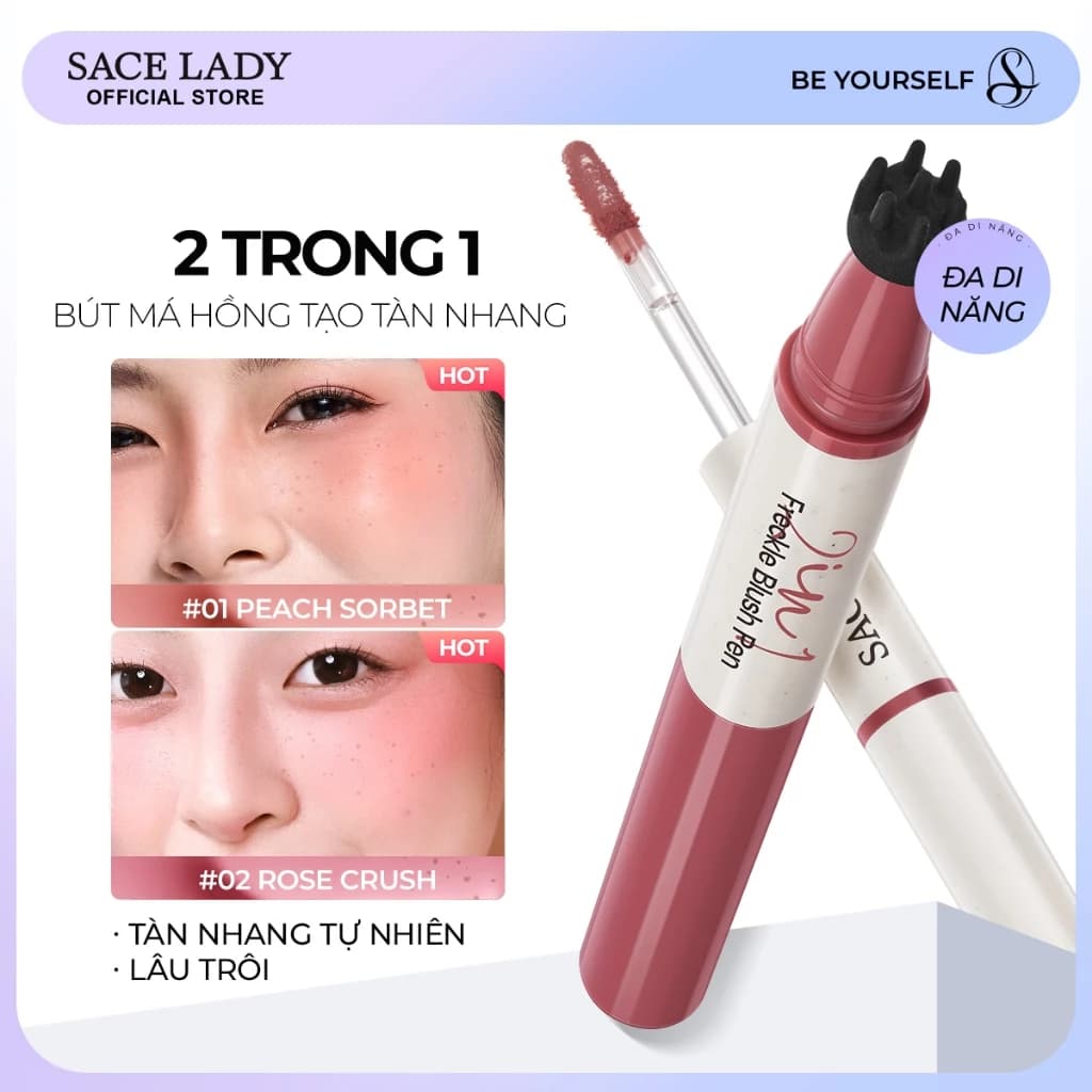 Bút má hồng tàn nhang 2 trong 1 SACE LADY 2.5g