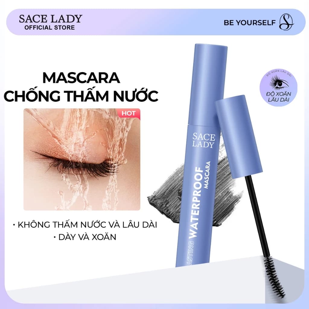 Mascara SACE LADY Chống Nước Chống Nhòe Chuyên 6g