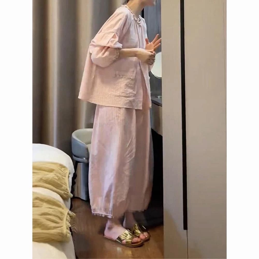 Bộ đồ ngủ thư giãn ren dành cho nữ