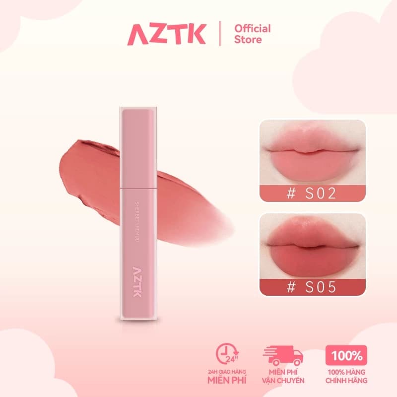 AZTK Son Thỏi Lì Matte Nhung Mềm Môi Lâu Trôi Không Khô Môi 4.5g
