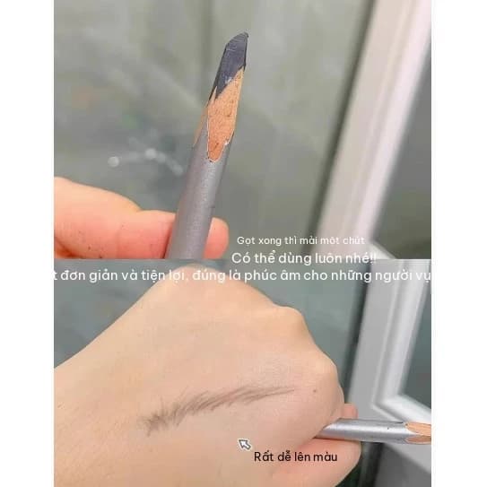 Bút Chì Kẻ Mày Dạng Phẩy Sợi Tự Nhiên, Chống Nước Không Trôi, Đầu Lưỡi Kiếm Siêu Mảnh Cho Người Mới