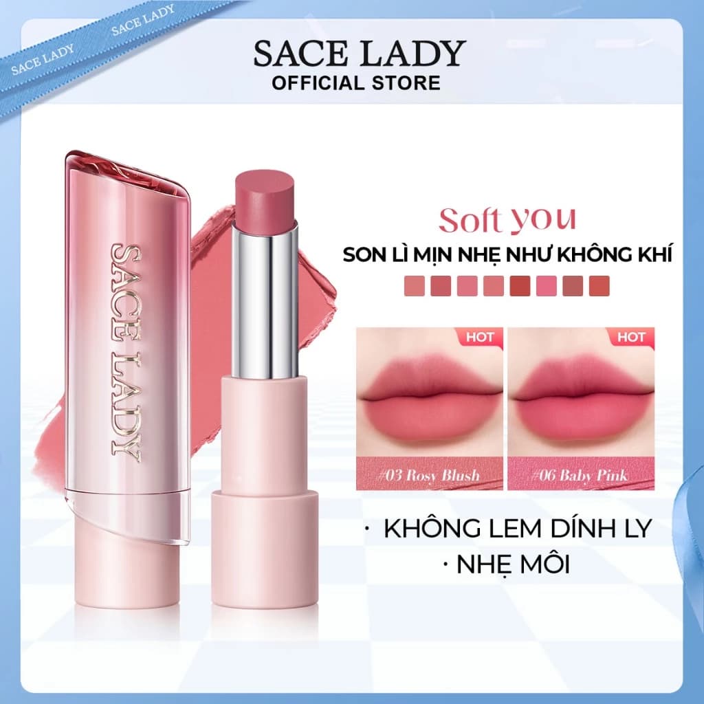 Son môi SACE LADY Soft You Airy Matte 2.1g
