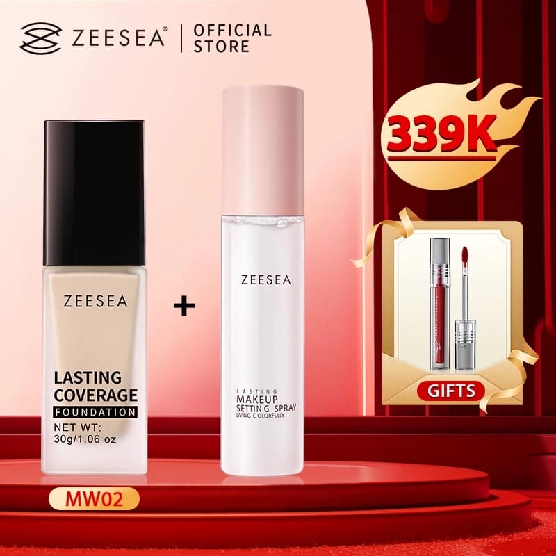 [Live Stream Link] COMBO Foundation 30g + Xịt trang điểm 50ml / 1 cái + [Quà tặng miễn phí] Son bóng 1 cái