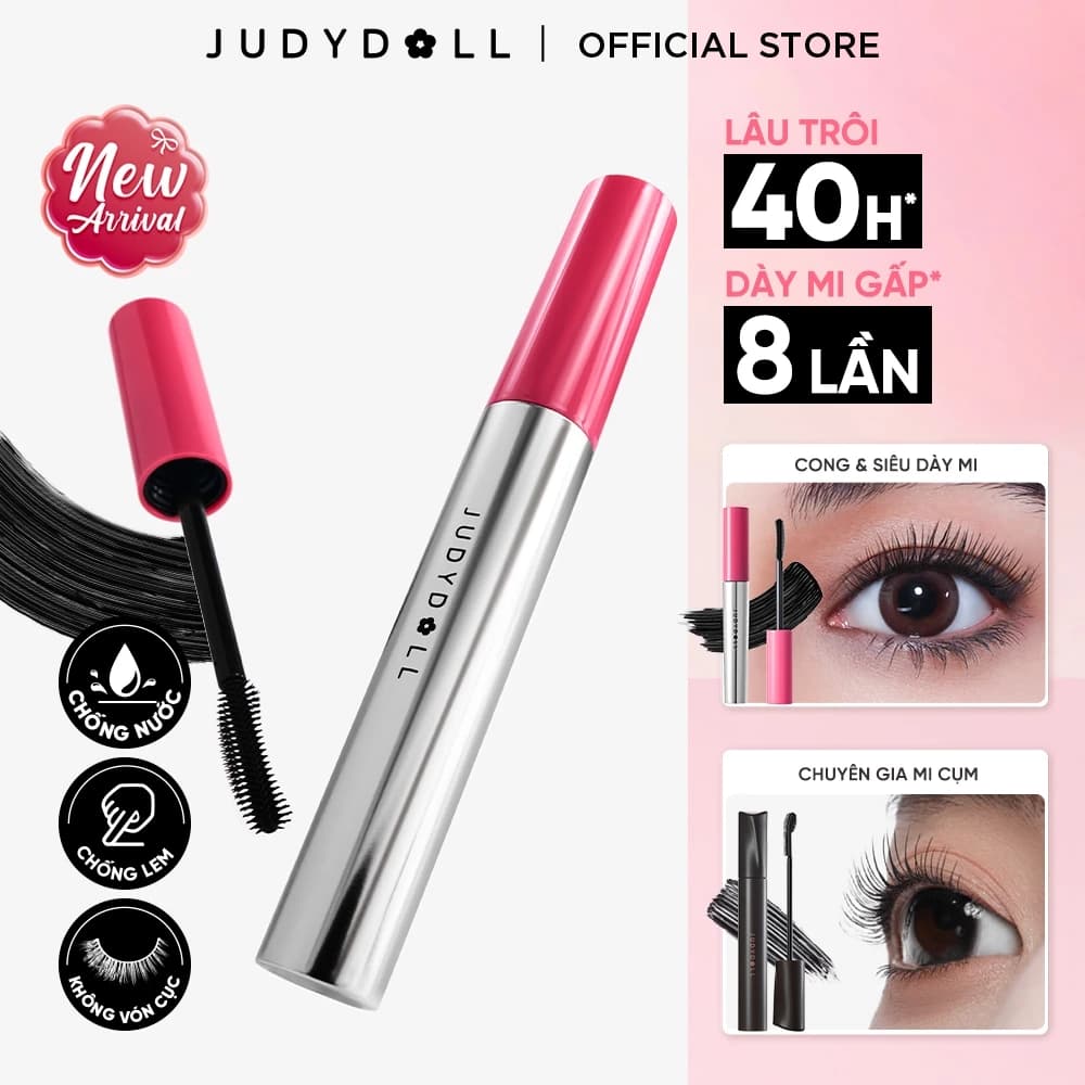 [MỚI] Mascara Dày Mi JUDYDOLL No-Drooping Volume Mascara Tơi mi Cong mi Chống Lem Lâu trôi 40h 7g