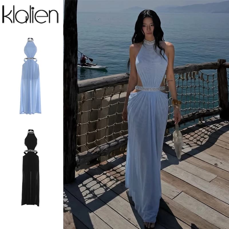Klalien Váy Dự Tiệc Mùa Hè Fitted Waistline, Phong Cách Sexy cho Nữ