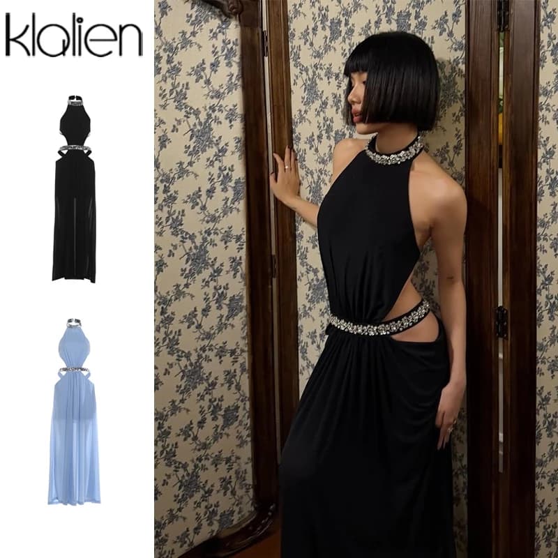 Klalien Dây Lưng Gợi Cảm Váy Dự Tiệc Hình Eo Ôm Hơn Nữ Mùa Hè Cay Cô Gái Phong Cách