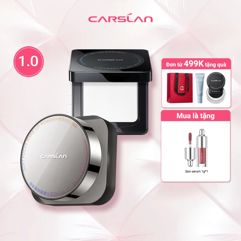 Phấn phủ Black Magnet CARSLAN 1.0 kiềm dầu không màu 3 màu tùy chọn 8g