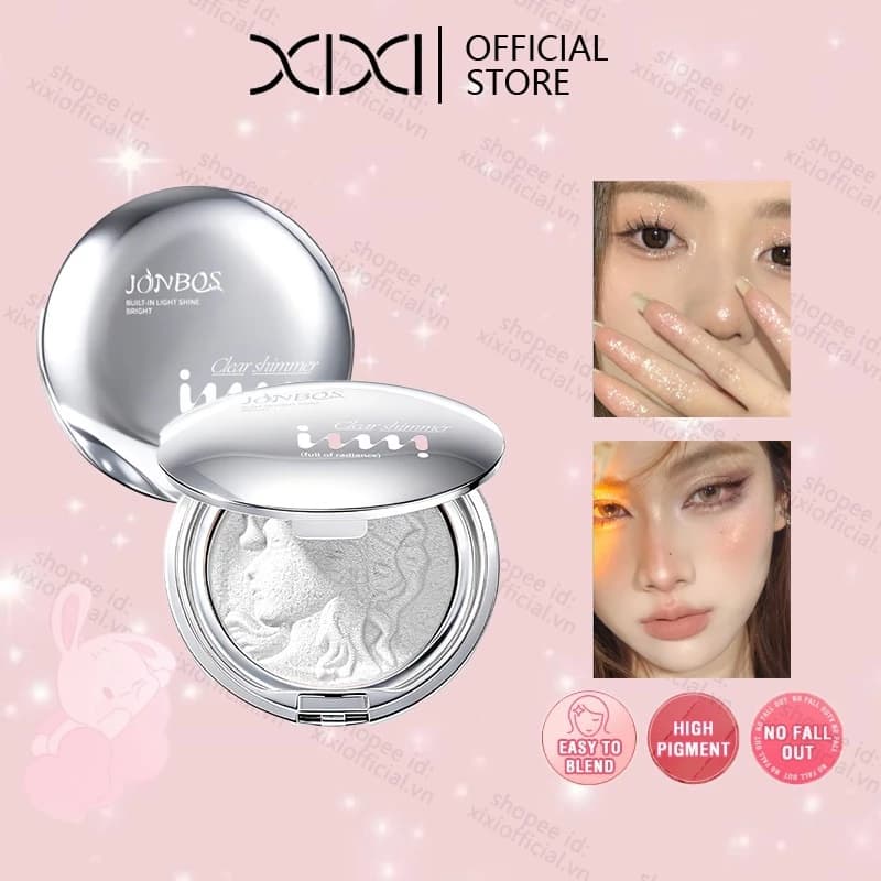 JONBOS Phấn Highlighting Powder Tự Nhiên 3D Làm Sáng Da Mặt Lâu Dài Chống Thấm Nước Bóng Highlighter Contour Palette NO.J149