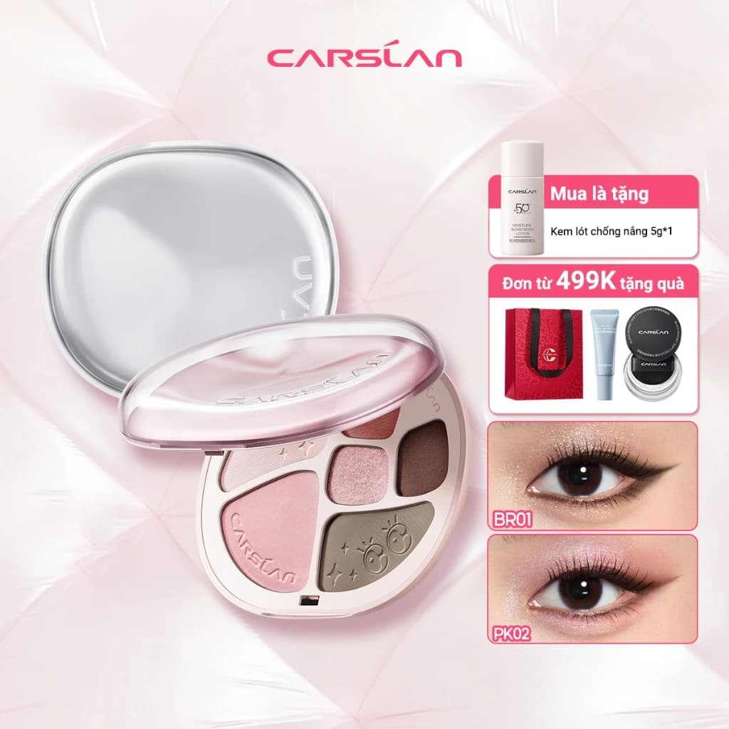 Bảng Phấn Mắt 6 Màu Carslan 9g Một Bảng Đa Năng Phù Hợp Cho Newbie