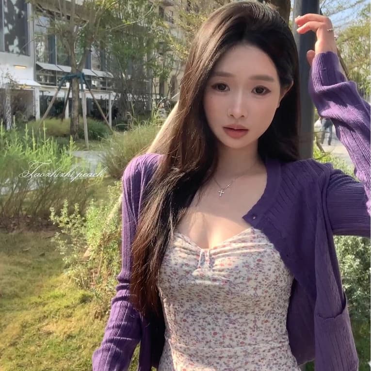 [Seeyou studio] Bộ 2 món Cardigan dệt kim cotton hoa cay ngọt ngào Y2K mới về Y2K dành cho nữ 2560 + 2561