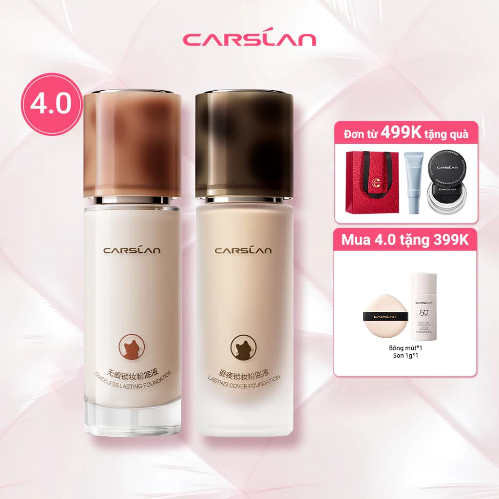 Carslan Lasting Moisture Foundation Kiểm soát dầu lâu dài Chống oxy hóa 4.0 30g
