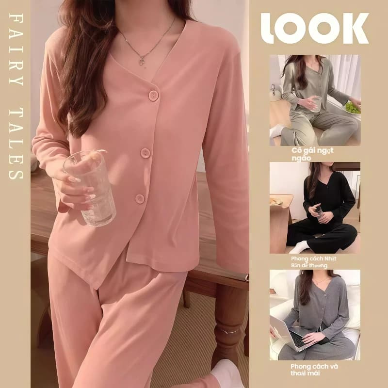 Bộ Đồ Ngủ Cotton Nguyên Chất Nữ Xuân Thu 2026 Phong Cách Mới Dài Tay Lười Phong Cách Dopamine Màu Sắc Phù Hợp Với Mùa Đông Nhà Quần Áo Mặc Ngoài