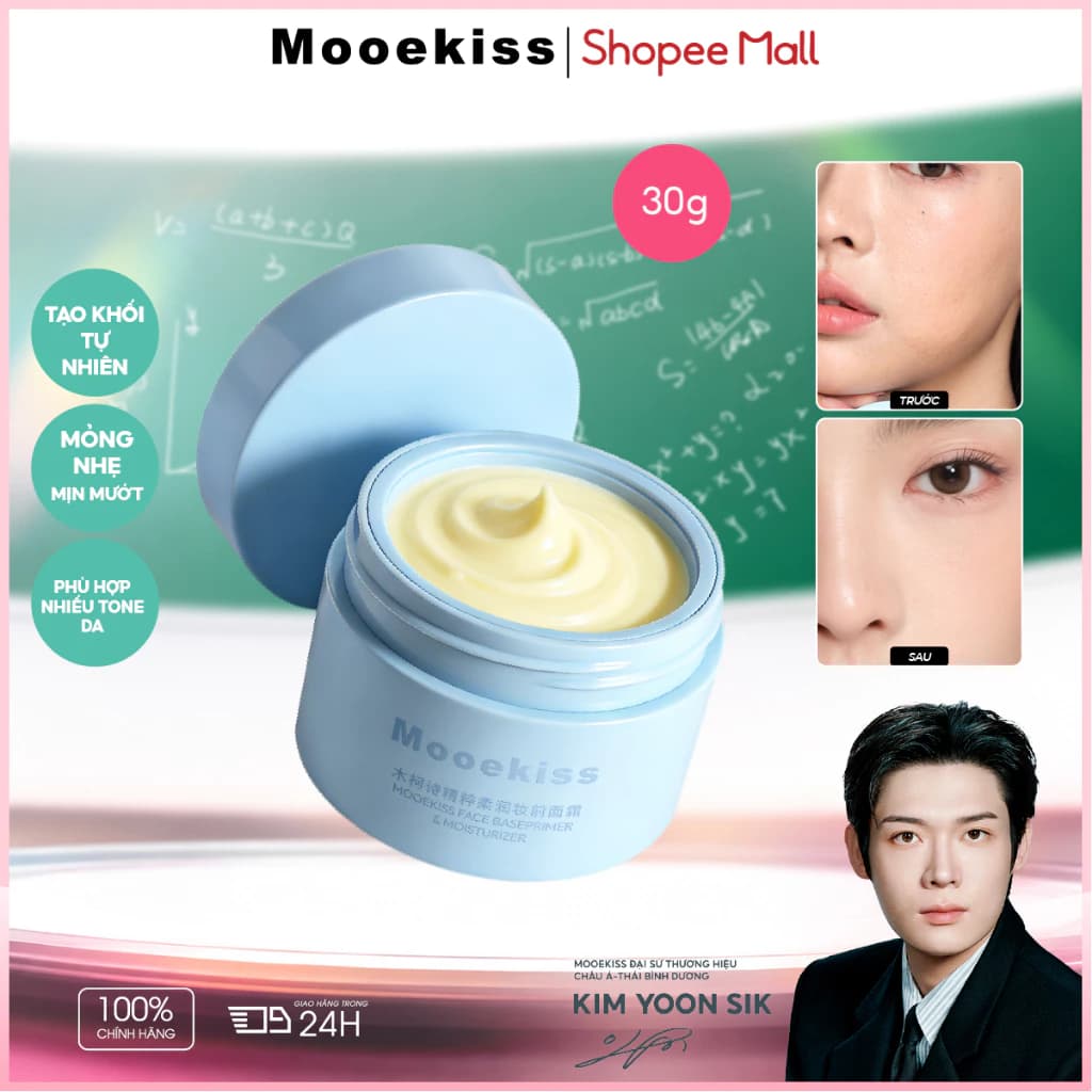 Kem Lót Mooekiss Essence, Dưỡng Ẩm, Làm Mịn Da, Thu Nhỏ Lỗ Chân Lông, Bám Nền, Lâu Trôi
