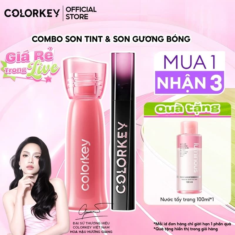 [ĐỘC QUYỀN BÁN CHẠY] Combo Son Watery Tint Lì & Son Bóng Gương Lâu Trôi 2.5g