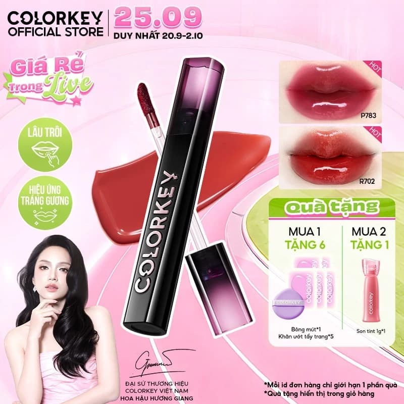 Son Bóng Lì Lâu Trôi COLORKEY, Nhẹ Môi Căng Mọng 2.5g